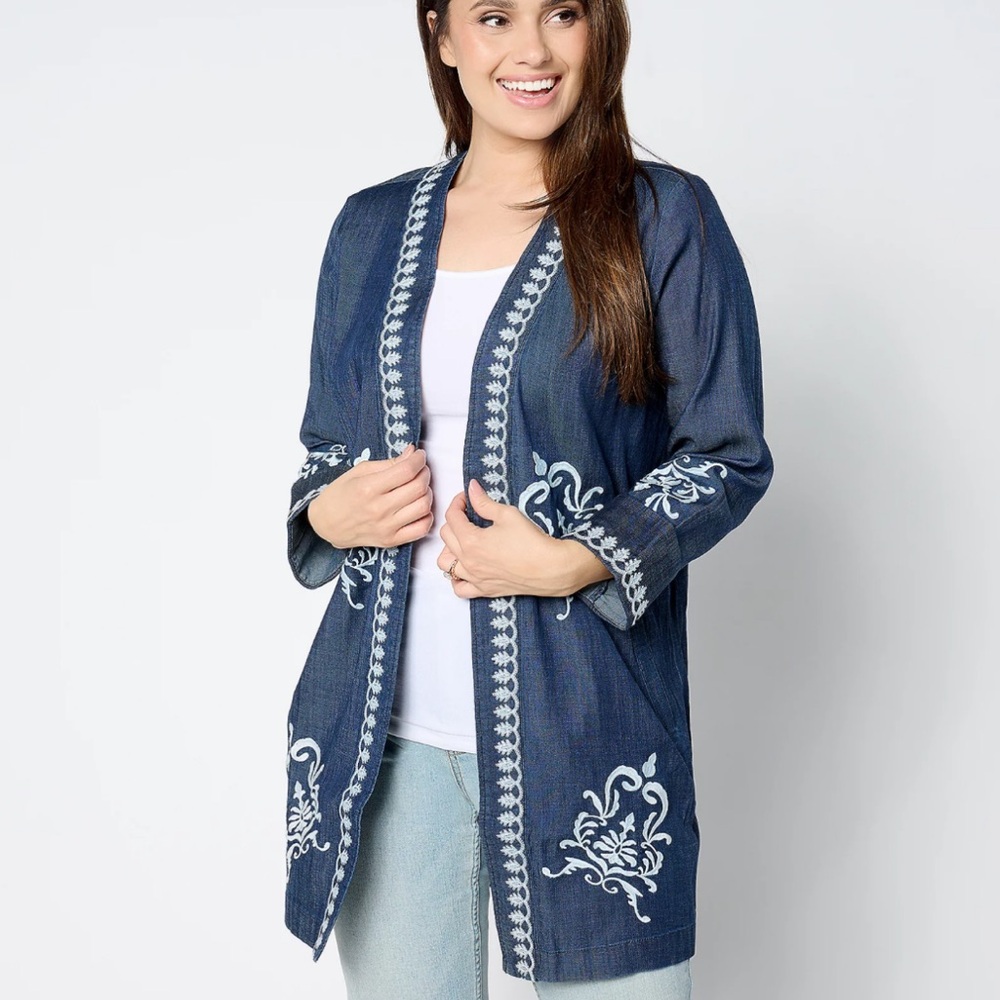 Susan Graver Denim Chambray Jacket